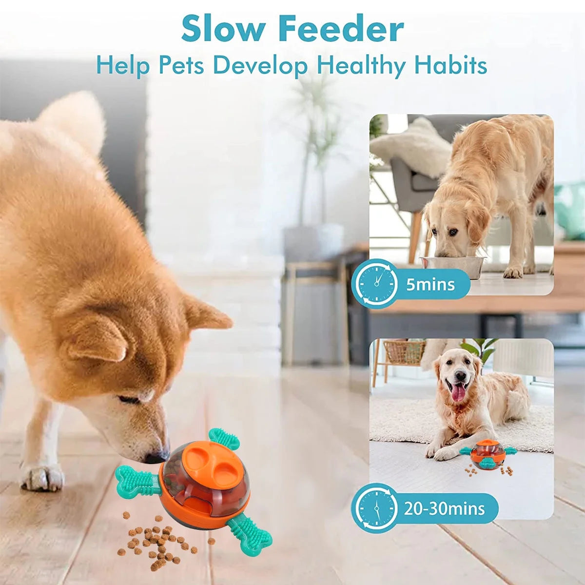 Interactive Dog Puzzle Feeder - Treat Dispenser for Mental Stimulation