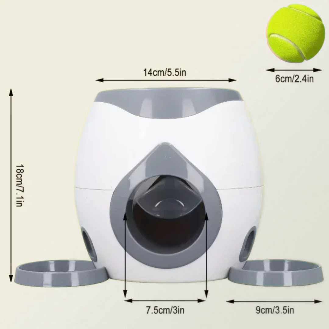 Nuzzlebuds Automatic Fetch Machine & Treat Dispenser - Training Reward Toy with Snack Launcher & Chew-Resistant Design