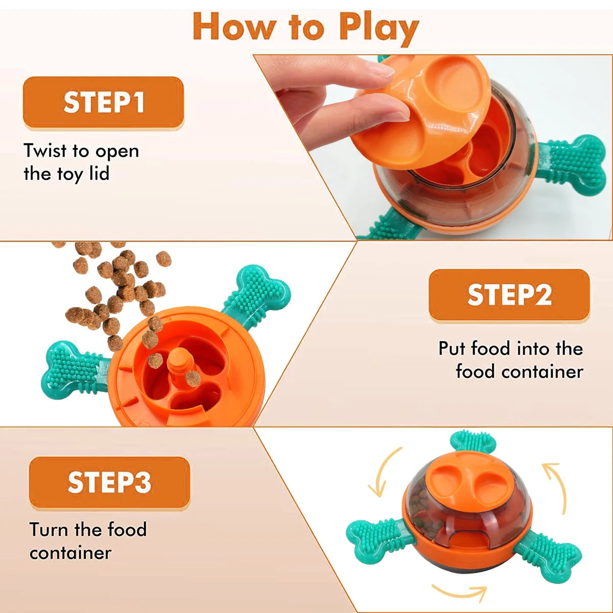 Interactive Dog Puzzle Feeder - Treat Dispenser for Mental Stimulation